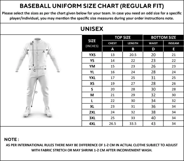 Baseball Uniform Article # AW-BBU-23 - Image 3