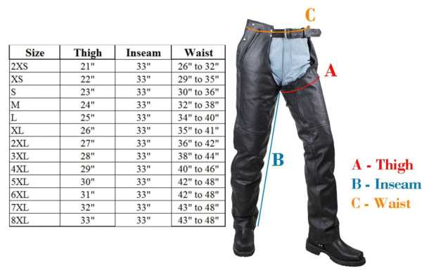 Leather Chap Article # AW-LC-01 - Image 2